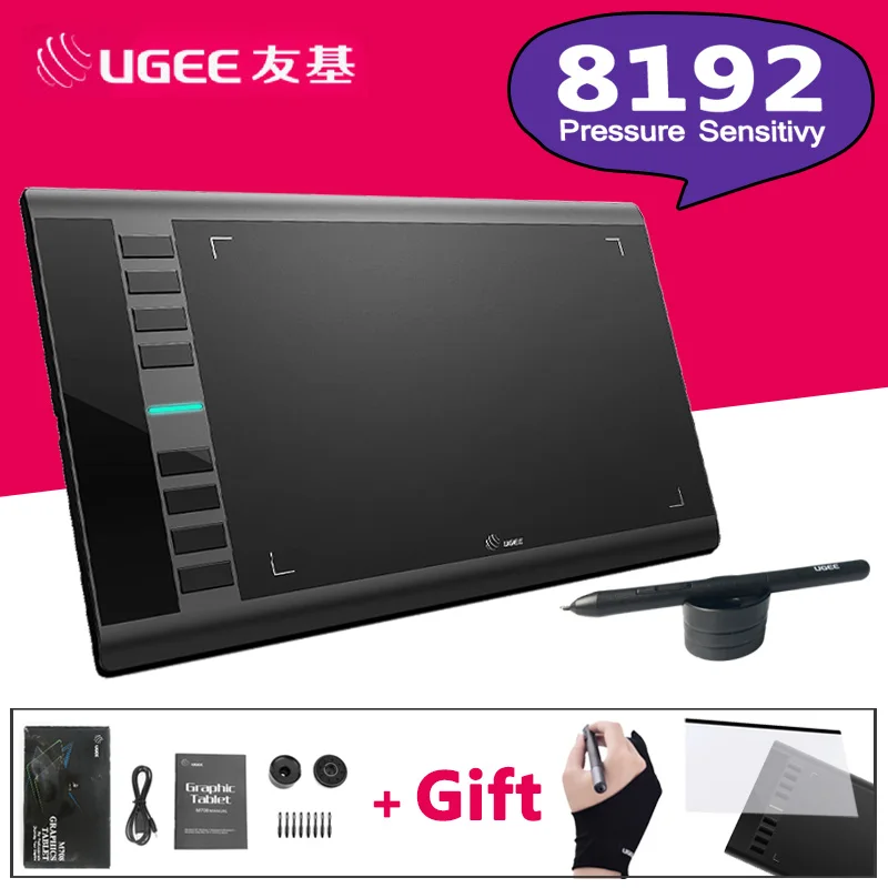 UGEE M708 8192 Levels Graphic Drawing Tablet Digital Tablet Signature Pad Drawing Pen for Writing Painting Pro Designer wacom