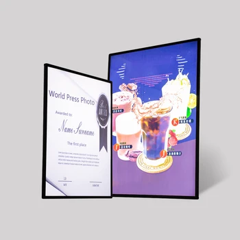 

A3 backlit menu holder transparency advertising lightbox tempered glass