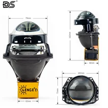 DS Универсальный 3,0 дюйма 45 Вт Би-светодиодный объектив проектора для обновления освещения автомобиля