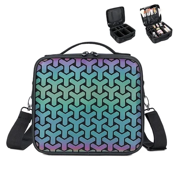 

Fashion Women Handle Make Up Bags Girl Beauty Case Luminous Laser Shoulder Bag Large Capacity Suitcases For Makeup Bag Totes