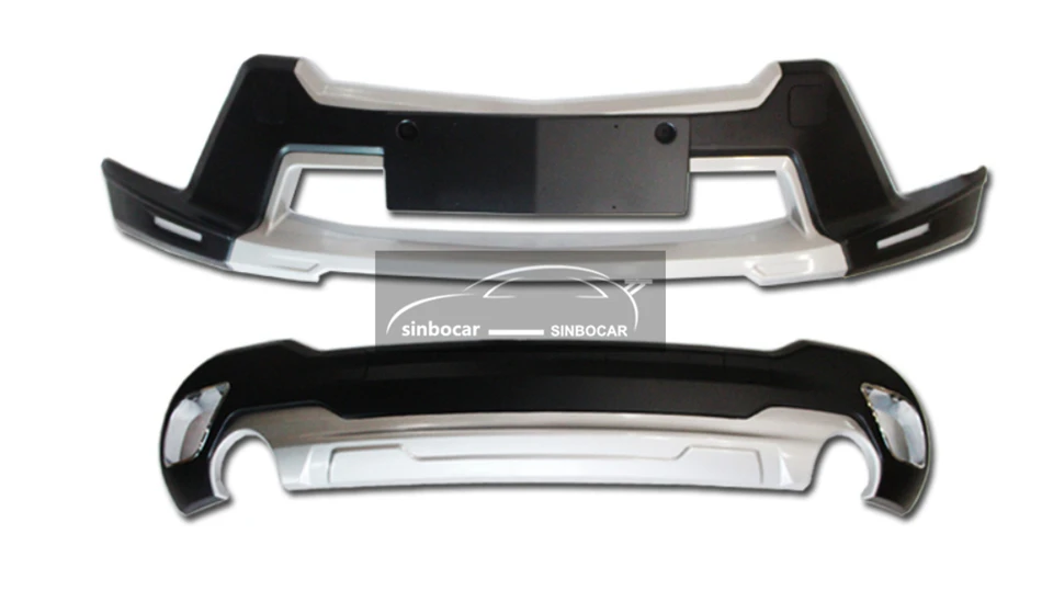 Front Rear Bumper Машинный ABS Пластик Передний+ Задний бампер протектор Подоконник плиты крышка багажника козырек для Mazda CX-5 2012 2013 - Цвет: Front Rear Bumper