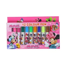 Мультяшный Микки 12 цветов фломастеры Человек-паук София Замороженные Живопись принадлежности офисные школьные принадлежности фломастеры