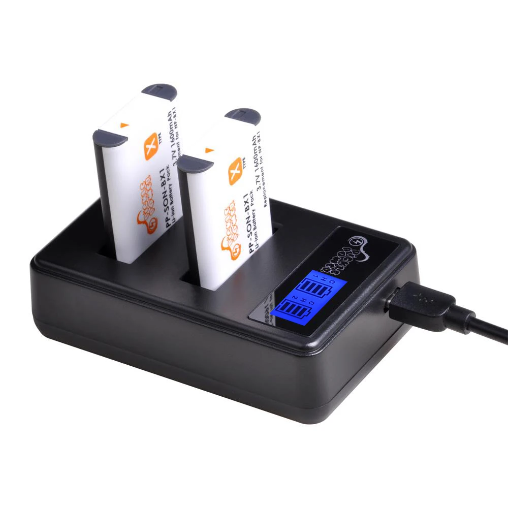 1600 мА/ч NP BX1 Батарея + ЖК дисплей Dual Usb Зарядное устройство для Sony FDR X3000R RX100 AS100V AS300