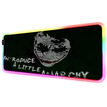 

Large Mousepad RGB Movie Monster Clown Pattern Computer Notebook Office Keyboard Mousepad LED Luminous Keyboard Gaming Desk