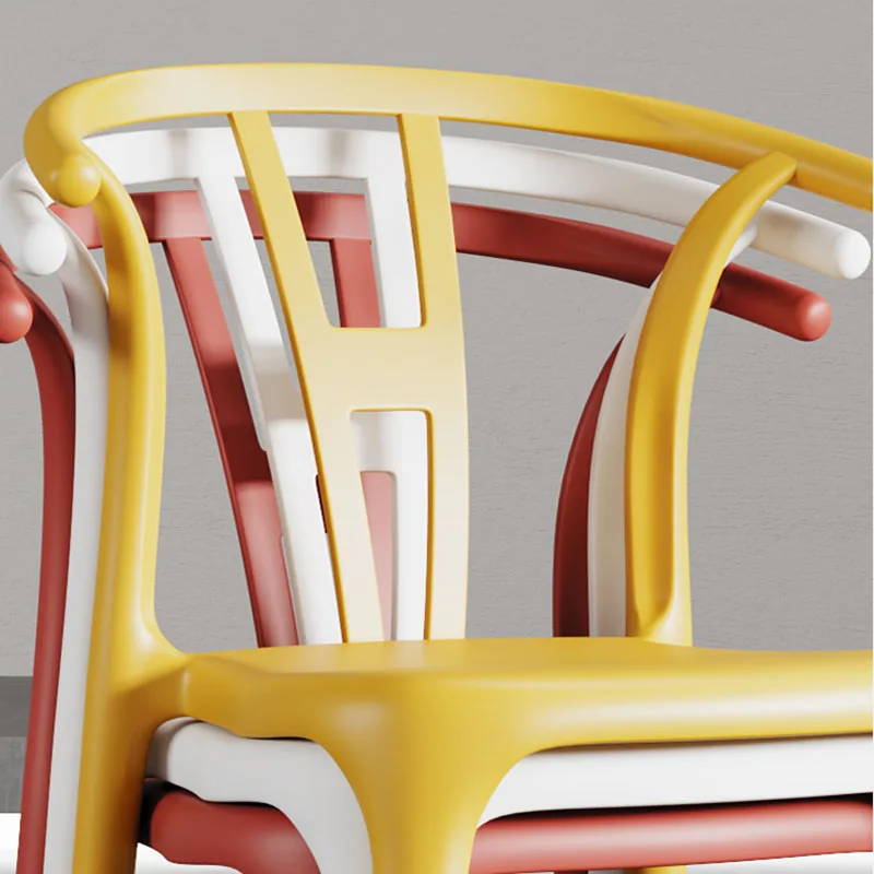 Plastic Horn Chair Modern Minimalist Chair For Home Nordic Dining Chairs Backrest Dining Chairs  Sillas De Comedor Chaises Salle