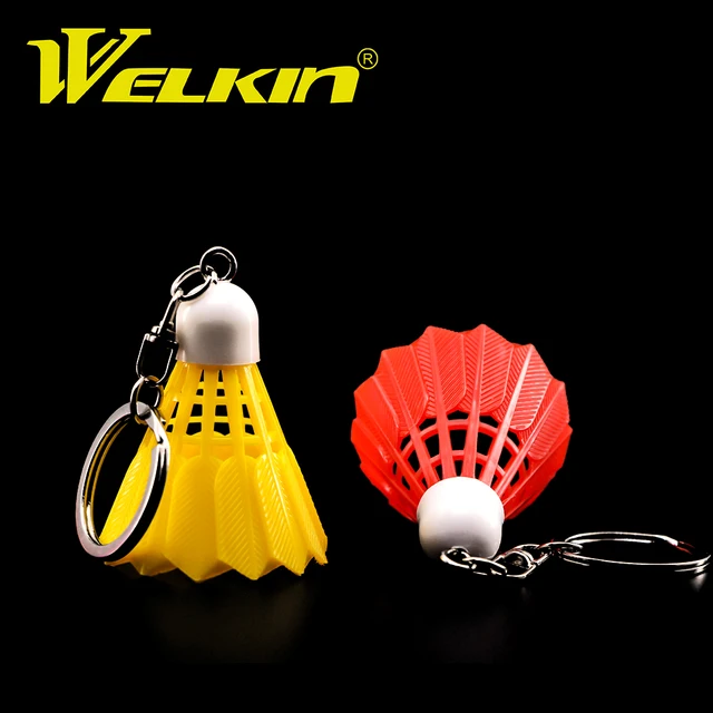 1Pcs Mini Badminton Pendant Ornaments Shuttlecock Key Chain/keychain/ Keyring PVC/ Souvenir Polychromatic Color for Car home key 1