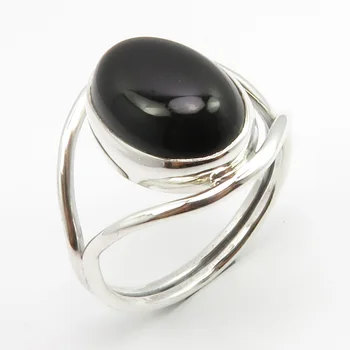 

Solid Black Onyx Ring Size 9 Art Jewelry