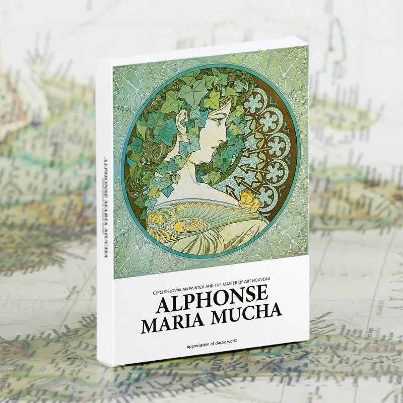 30Pcs-set Alphonse Maria Mucha Postcards Art Postcards Greeting Cards Gift Cards Wall Decor