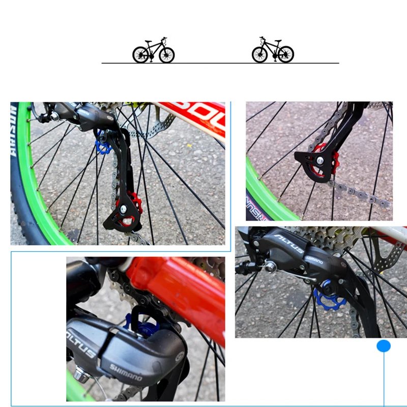 11T Алюминиевый сплав MTB задний переключатель передач велосипедный натяжной шкив колеса дорожный велосипед направляющий ролик направляющий часть Аксессуар для велосипеда