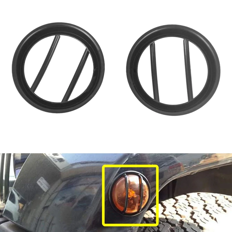 for Jeep Wrangler JK 2007-2017 Wheel Eyebrow Lamp Turn Signal Light Protector Cover Car Accessories | Автомобили и мотоциклы
