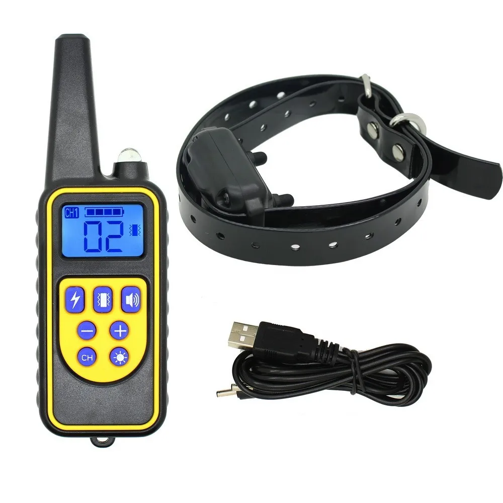 800M Pet Dog Training Collar Eectric Shock Collar For Dogs IP7 Diving Waterproof Remote Control Dog Device Charging LCD Display-5