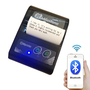 Impresora térmica Portátil con Bluetooth, Mini recibo de mano inalámbrico para Android iOS, Windows 58MM