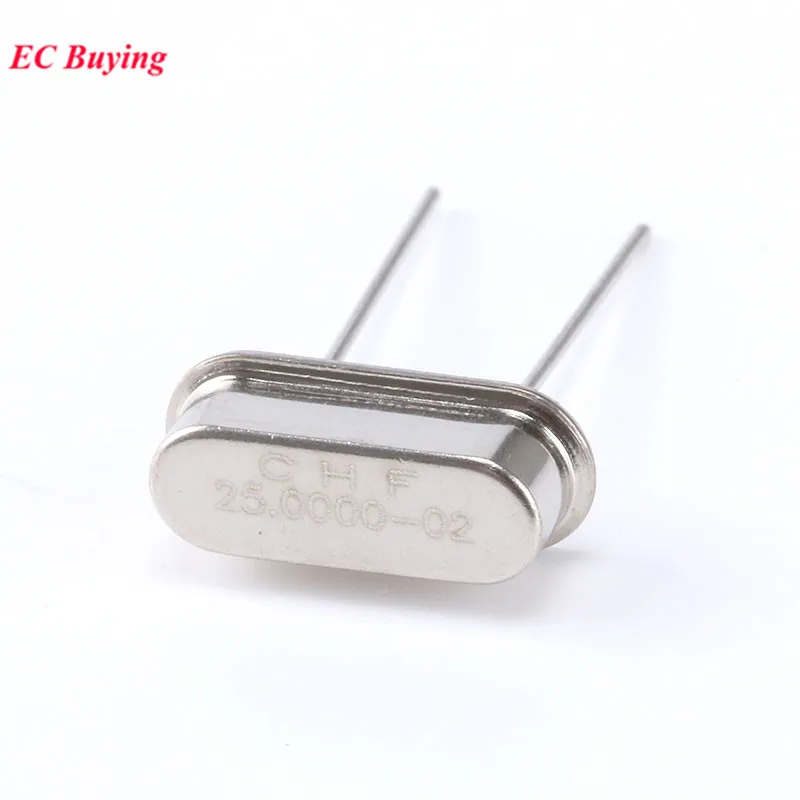 Crystal Oscillator Quartz Resonator 10pcs 25.000M 25..000MHZ 25.MHz 25 MHZ Quartz Crystal Resonator Passive Oscillator HC 49S