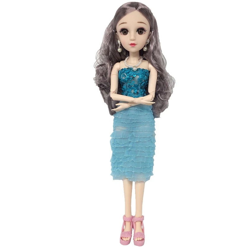 Bjd кукла 1/4 голова с голубым глазом для 45 см Кукла DIY игрушка BJD пользовательский макияж 22 шарнира 18 дюймов Кукла детские игрушки для девочек 18 мм глаза