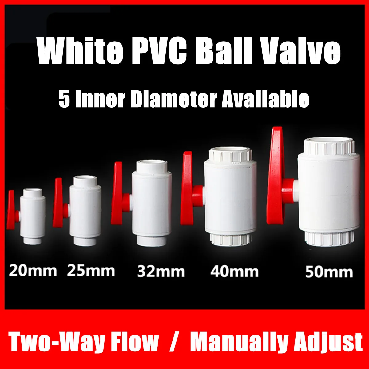 Пластиковые шаровые краны 150PSI высокое Давление гнездо водоснабжения фитинг для водопроводной трубы промышленности сельское хозяйство разъема 20/25/32/40/50 мм