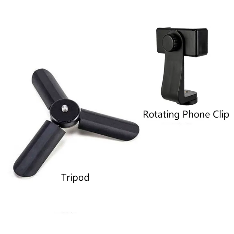 Rotating Clip-Tripo BEIYANG Штатив Адаптер сотовый телефон клипер держатель Вертикальный 360 штатив подставка для iPhone для камеры - Цвет: Rotating Clip-Tripo
