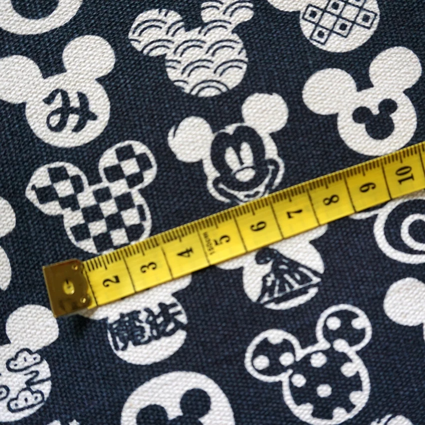 Ручная работа пэтчворк с рисунком Микки Мауса, хлопковая тканевая ткань, швейная подушка для сумки, Diy скатерть-занавеска, диван 91 см* 145 см
