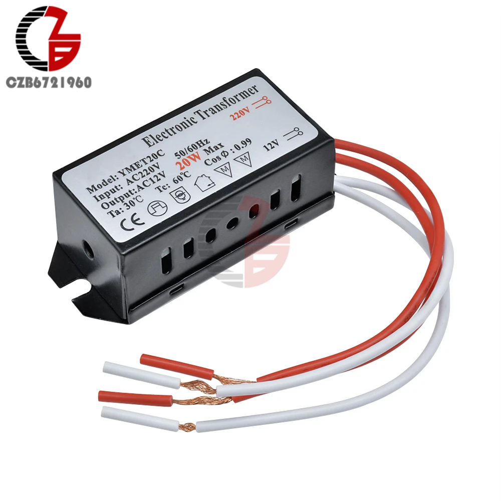20 Watt AC 220 V zu 12 V LED Netzteil Treiber Elektronischer Transformator 4H