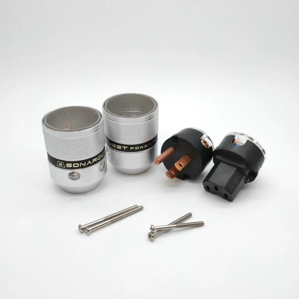 SONARQUEST P25-R(B) C25-C(B) Алюминиевый сплав высокого класса чистая красная медь США Разъем питания и IEC разъем для Hi-Fi аудиоусилитель