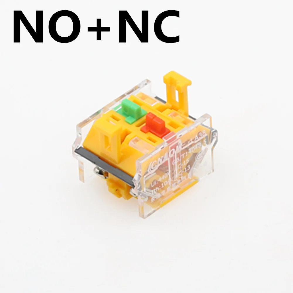 10 шт. серебряный контакт для кнопочного переключателя LA38/39 1NO1NC 2NO DIY аксессуары - Цвет: 1NO 1NC