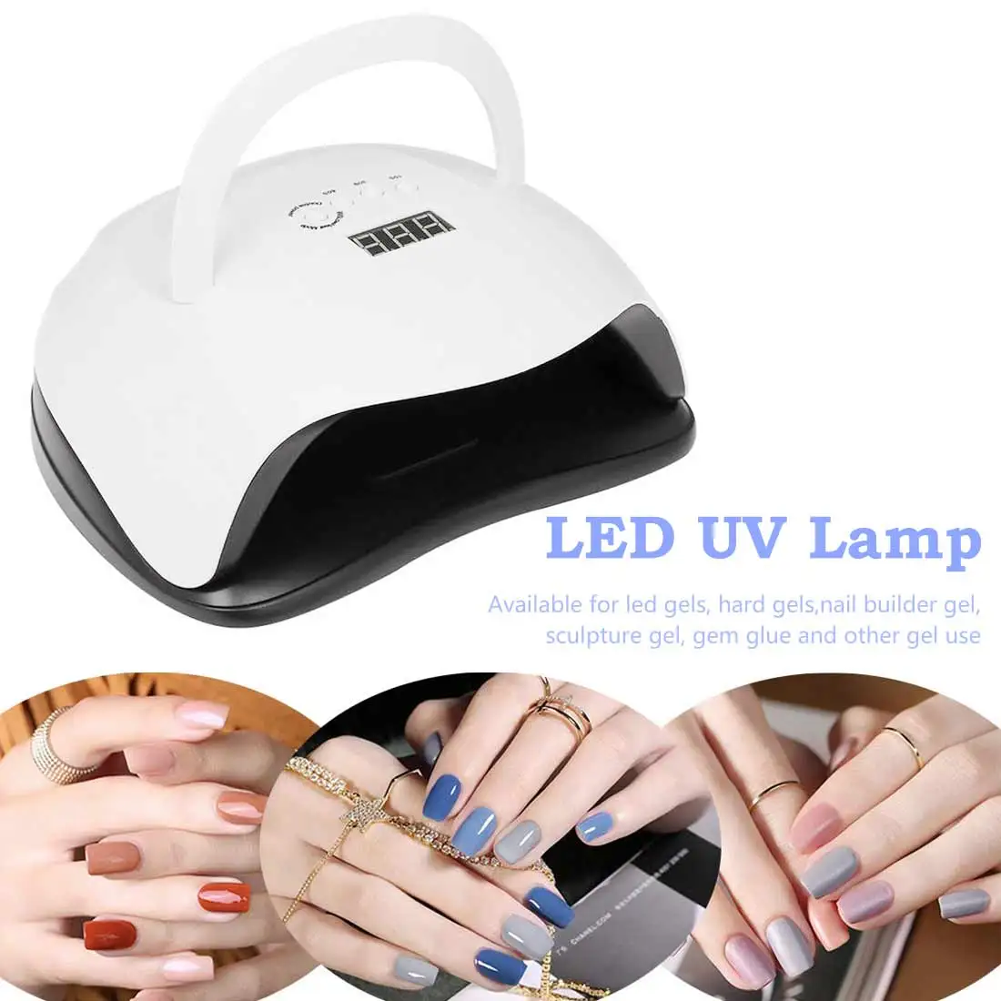 

42 Light Beads 80W UV Lamp LED Nail Dryer for Gel Polish Manicure LCD Display Lamp with Automatic Sensor and 4 Timers
