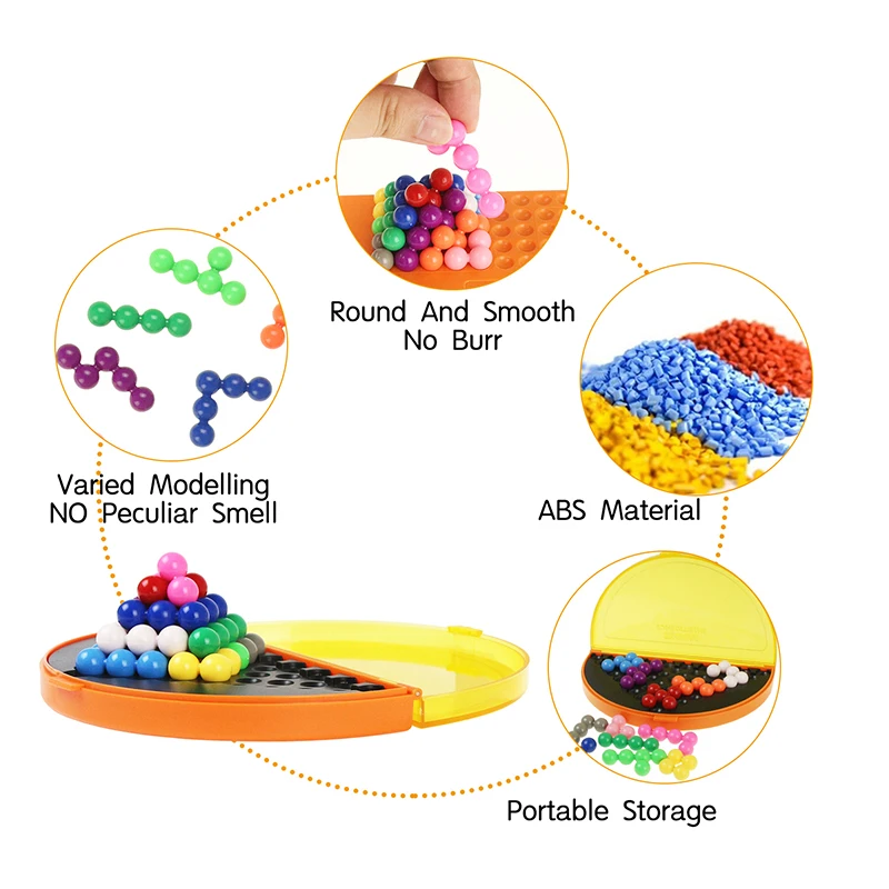 Шарик головоломка Пирамида игрушечная тарелка IQ жемчуг логическая игра ума 178 вызовы мозговой тизер бусины обучающие игры игрушки для детей