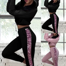 Новинка, женский спортивный костюм, комплект из 2 предметов, толстовка с капюшоном и длинными рукавами, спортивные женские леггинсы, повседневный спортивный костюм