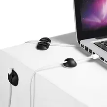 Organiseur de câbles en Silicone, enrouleur USB Flexible, support à Clip de gestion pour souris, clavier, écouteurs, casque 
