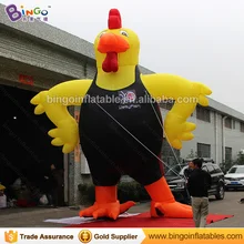 Коммерческая игрушка 6mh надувной спортивный петух мультфильм воздушный удар характеристика рекламы логотип желтый стоячий шарик в виде курочки игрушка