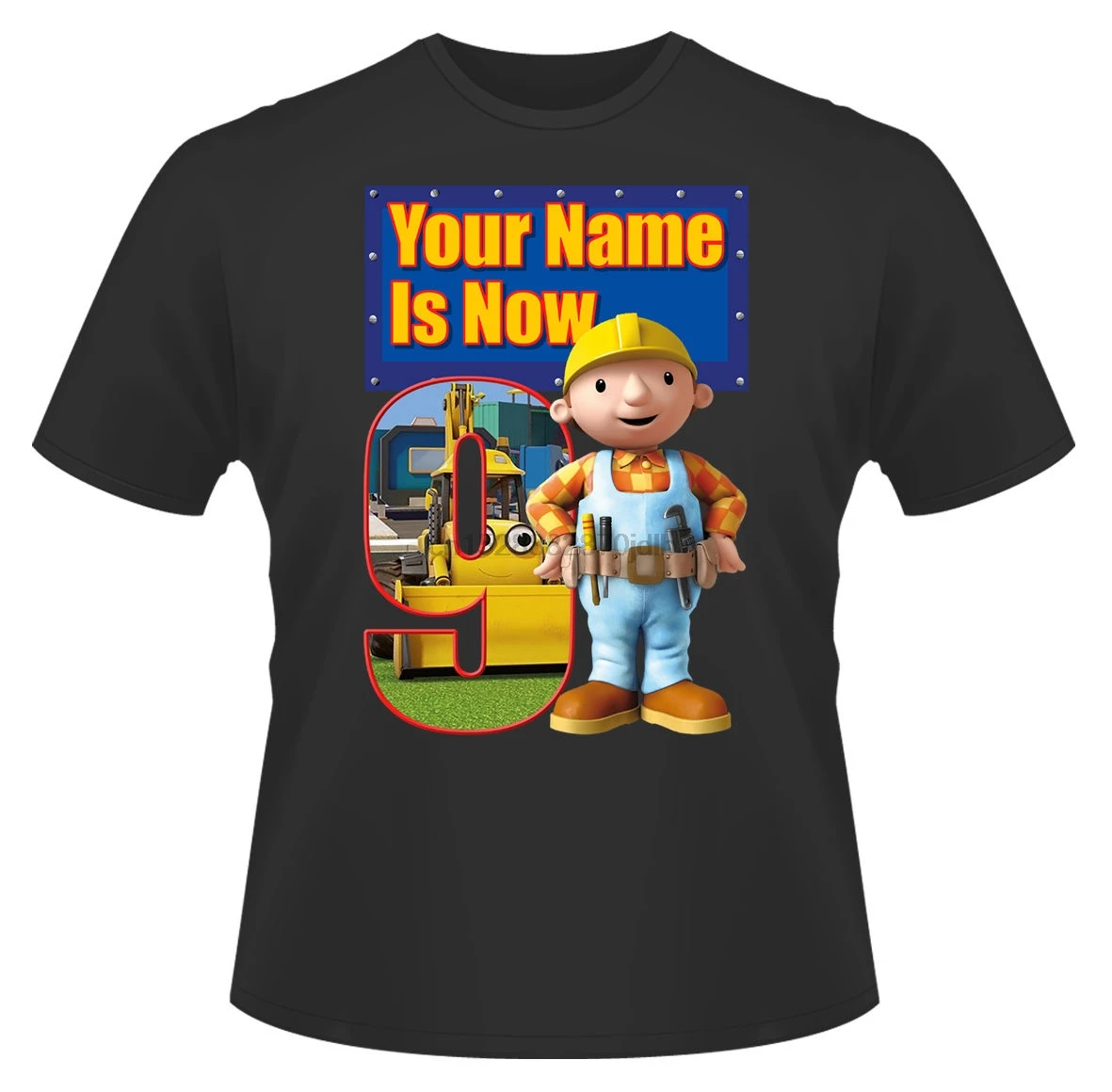 Bob The Builder/индивидуальная футболка для мальчиков и девочек 9 лет идеальный подарок