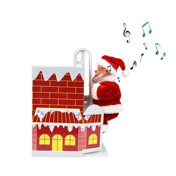 

Xmas Electric Musical Toy Santa Claus Climbing Chimney Doll Christmas Gifts Christmas Decorations Climb The Chimney Santa Doll
