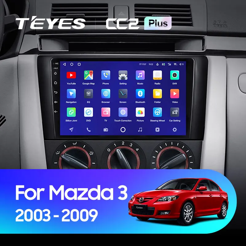 TEYES CC2L и CC2 Plus Штатная магнитола For Мазда 3 1 Mazda Mazda3 BK 2003 2009 Android до 8 ЯДЕР 6 + 128ГБ 16*2EQ DSP