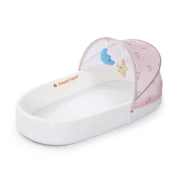 Berceau Portable en forme de moustiquaire pour nouveau né, lit de voyage en coton à mémoire de forme, haute élasticité, Certification SGS 