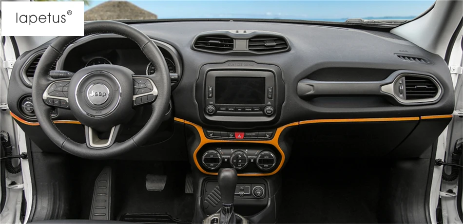 Аксессуары Lapetus подходят для Jeep Renegade- передний центральный контрольный инструмент Декоративная полоса формовочная крышка комплект отделка