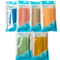 10pc/60pcs Morandi Disposable Face Mouth Mask 3 layer with Melt Blown Cloth Mask Adult Dustproof Breathable Mascarilla Muticolor 1
