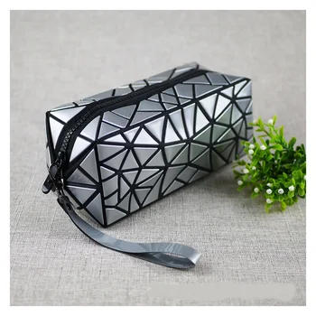 

Geometric Zipper Cosmetic Bag splice Women Storage Package Laser Diamond Multi-functional travel Makeup Bag Waterproof wash bag