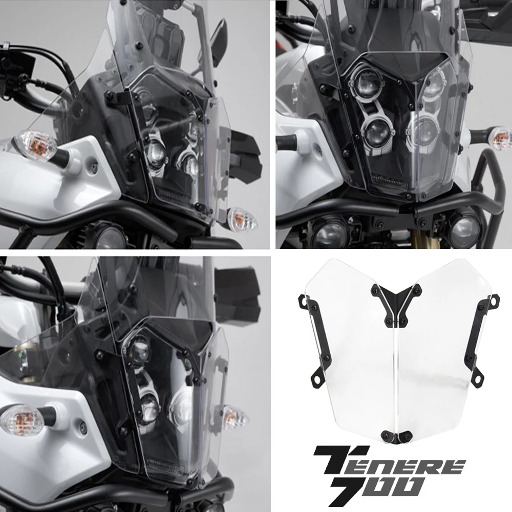 Для Yamaha Tenere 700 TENERE Tenere700 20 вперед мотоциклов акрил фара Защитная крышка|Накладки и