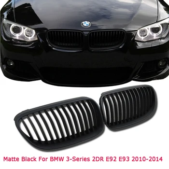 

Car Front Kidney Grille Car Styling Covers Grilles Matte Black Bumper Grille For BMW E92 E93 3 Series 2010 2011 2012 2013 2014