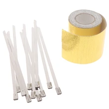 Авто крышка трубы двигателя Температура Isolat автомобиль утолщенный тепловой щит для тепловых гонок Светоотражающая Алюминиевая фольга лента 5 м* 5 см