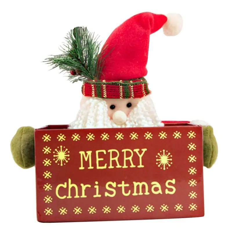 Christmas Santa Snowman Candy Box Fabric Storage Gift Boxes Christmas Decoration Xmas Festive Supplies articulos de navidad - Цвет: A3