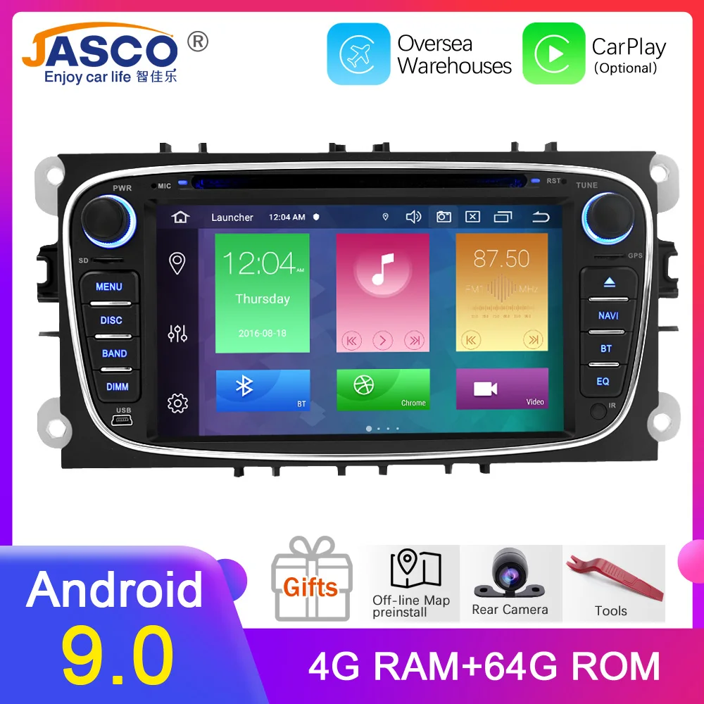 Flash Deal Android 9.0 Car DVD Stereo Player GPS Multimedia for Ford Focus Auto Radio RDS GPS Glonass Navigation 0