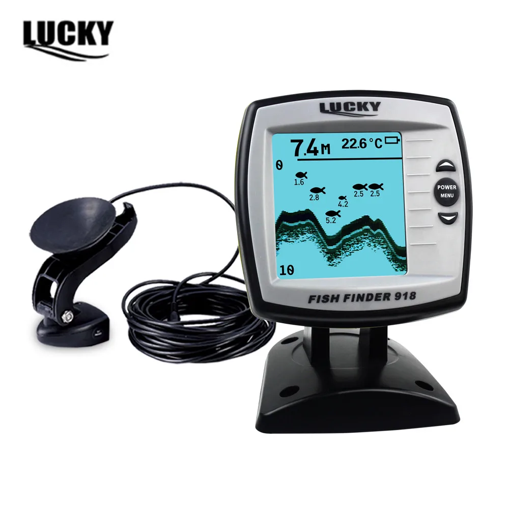 

Fish Finder FF918-180S/FF918-WLS 300m/980ft Depth Fish Finder Sonar Frequency 125KHz Echo Sounders Boat Fish Finder