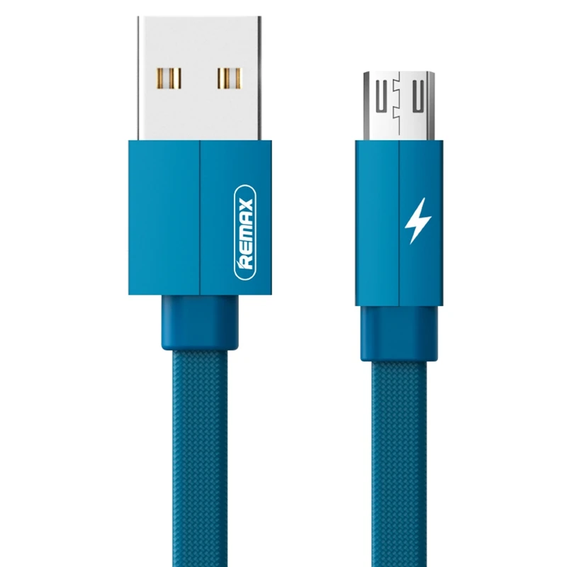 Blue ABKT-remax Rc-094M 2.1A Corolla Usb плетеная проводка для быстрой зарядки линии передачи данных для huawei/Millet/samsung/Oppo/ - Цвет: Blue