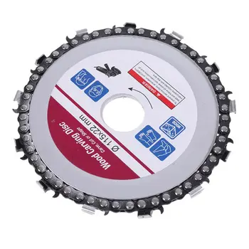 

4.5 4.5 inch Grinder Chain Disc Wood Carving Disc Circular Saw Blade and Chain 22 Tooth Fine Shaping Disc for 4-1/2 inch Angle