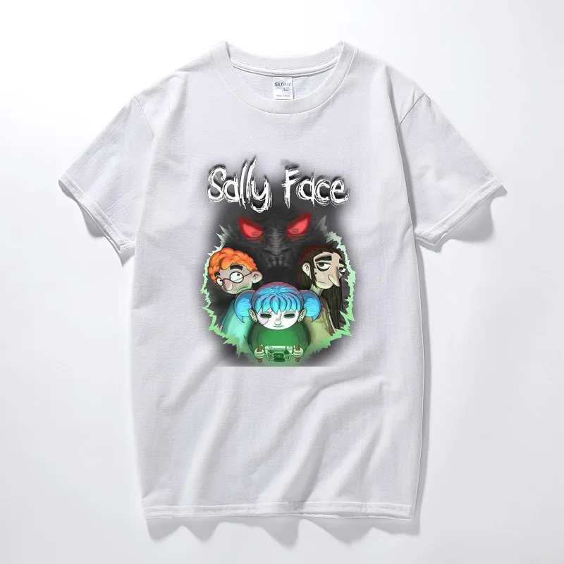 white 2 Sally Face игровая футболка унисекс Camisetas модная летняя уличная футболка из хлопка премиум класса с коротким рукавом - Цвет: white 2