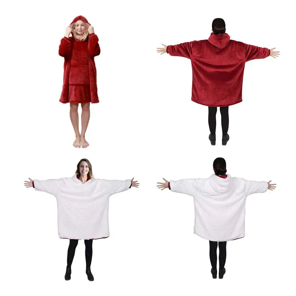  Blanket with Sleeves Women Oversized Hoodie Fleece Woemen Hoodies Sweatshirts Giant TV Blanket Wint