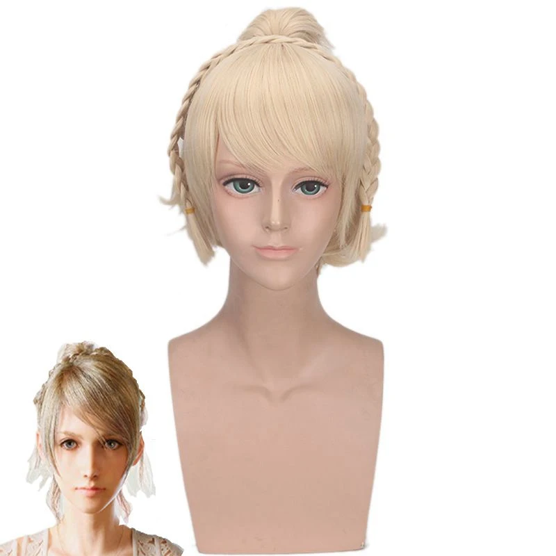 

New Game Final Fantasy Lunafreya Nox Fleuret Blonde Cosplay Wigs Heat Resistant Synthetic Hair Perucas Cosplay Wig