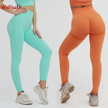 

WOHUADI Tights Yoga Pants Female Sport Fitness Gym running Leggings Women sexy yoga pant quick-drying Seamless knitting trousers