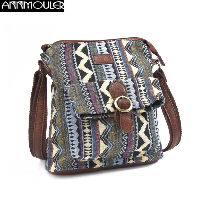 Crossbody Bag Women Shoulder Bag Women Messenger Bag Annmouler Vintage Women Shoulder Bag Fabric Crossbody Bag Brand Designer Handbag Purse Woman Messenger Girls Tote