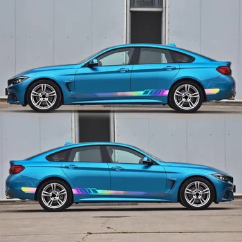 

Exterior Car Stickers Accessories Side Vinyl Decals Wrap 225x11.5cm 2pcs